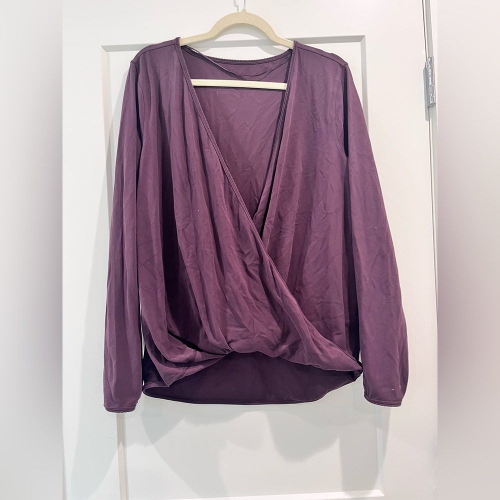 EUC Lululemon Full Freedom Long Sleeve. Plum Size 12.